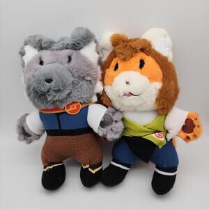 Heartleaf Games Cadence Fox & Cullen Wolf Plush Lot 12" Stuffed Animal Toys